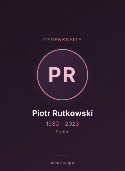Gedenkportrait von Piotr Rutkowski