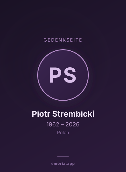 Gedenkportrait von Piotr Strembicki