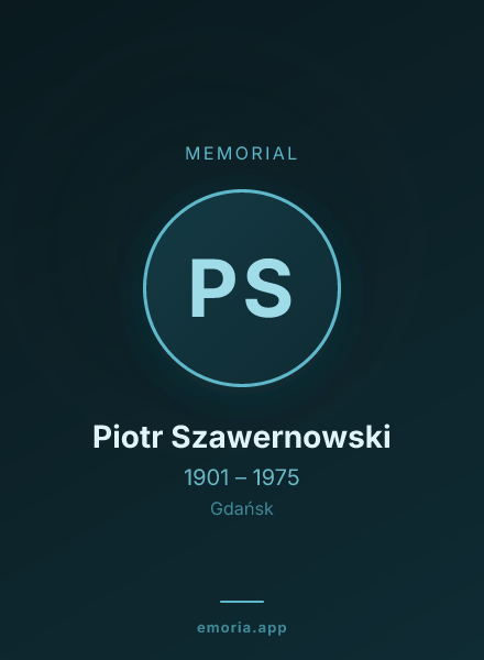 Memorial portrait of Piotr Szawernowski