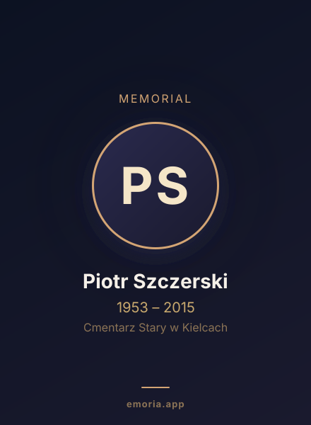 Memorial portrait of Piotr Szczerski