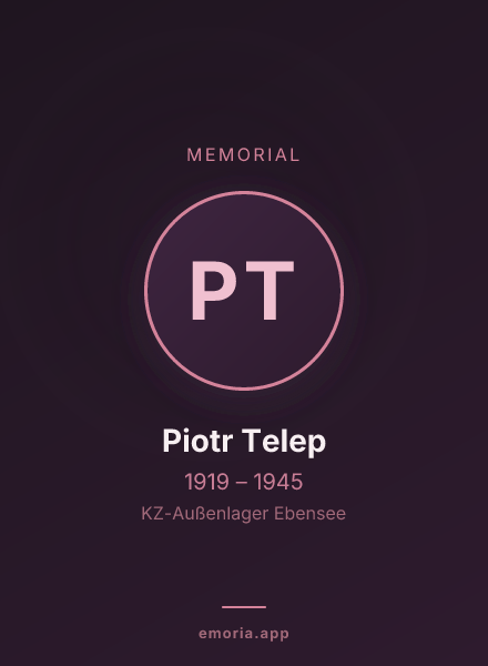 Memorial portrait of Piotr Telep