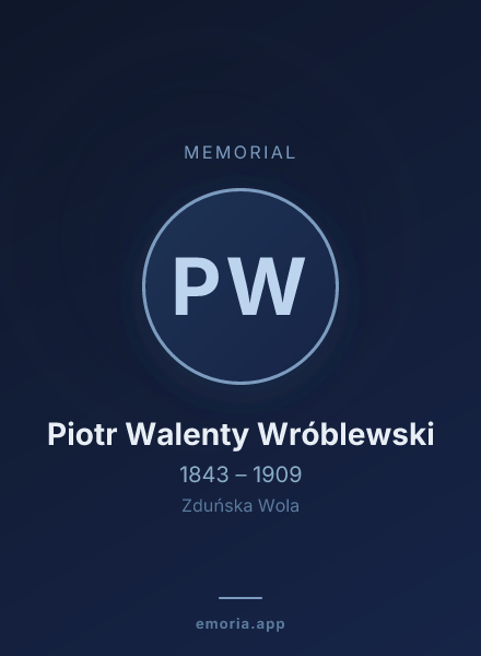 Memorial portrait of Piotr Walenty Wróblewski