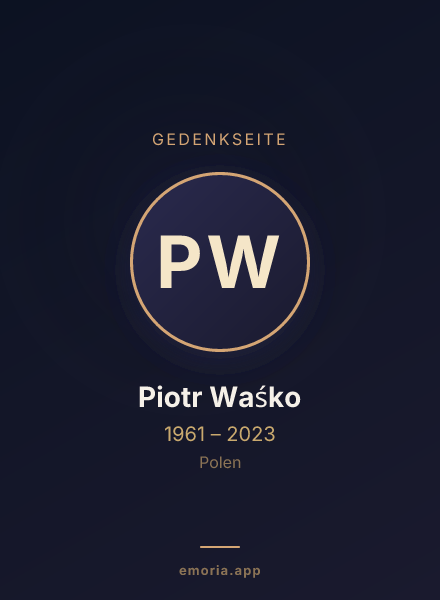 Gedenkportrait von Piotr Waśko