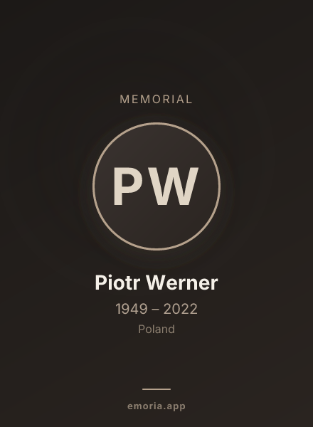 Memorial portrait of Piotr Werner