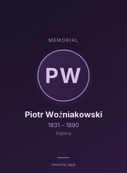 Memorial portrait of Piotr Woźniakowski