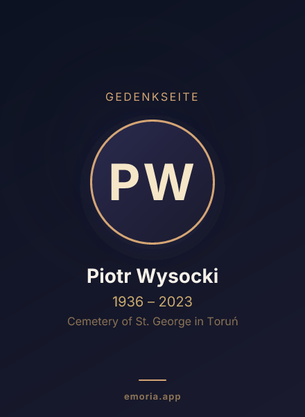 Gedenkportrait von Piotr Wysocki