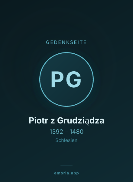 Gedenkportrait von Piotr z Grudziądza