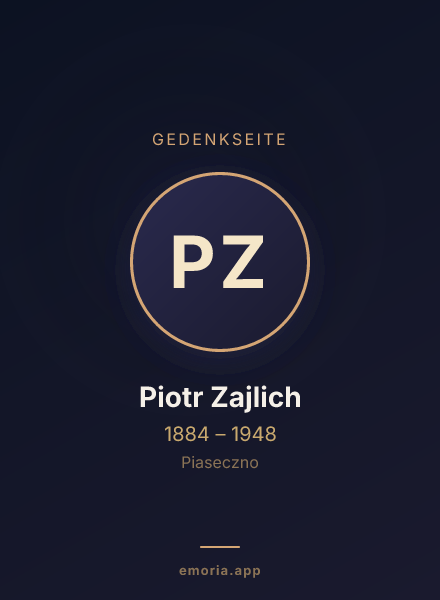 Gedenkportrait von Piotr Zajlich