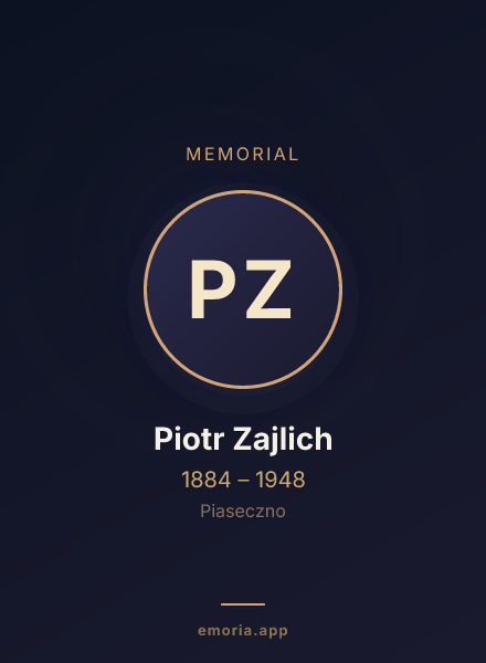 Memorial portrait of Piotr Zajlich
