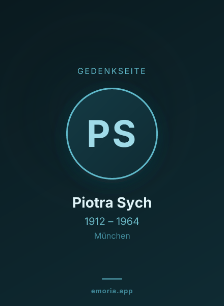 Gedenkportrait von Piotra Sych