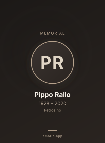 Memorial portrait of Pippo Rallo