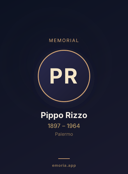 Memorial portrait of Pippo Rizzo
