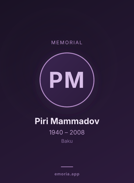 Memorial portrait of Piri Mammadov