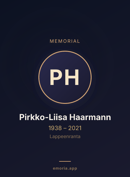Memorial portrait of Pirkko-Liisa Haarmann