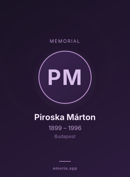Memorial portrait of Piroska Márton