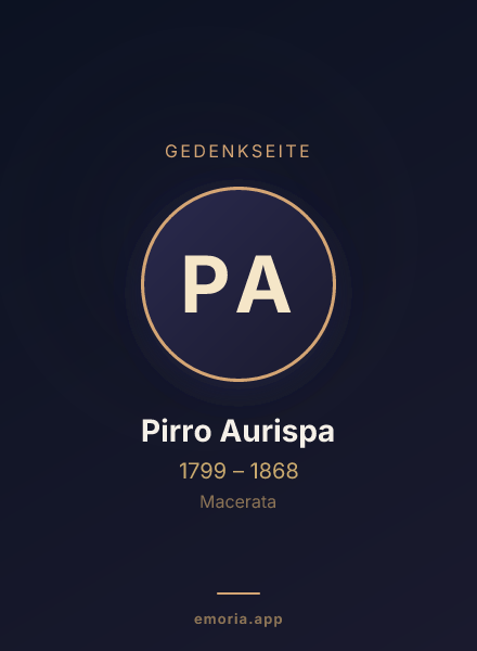 Gedenkportrait von Pirro Aurispa