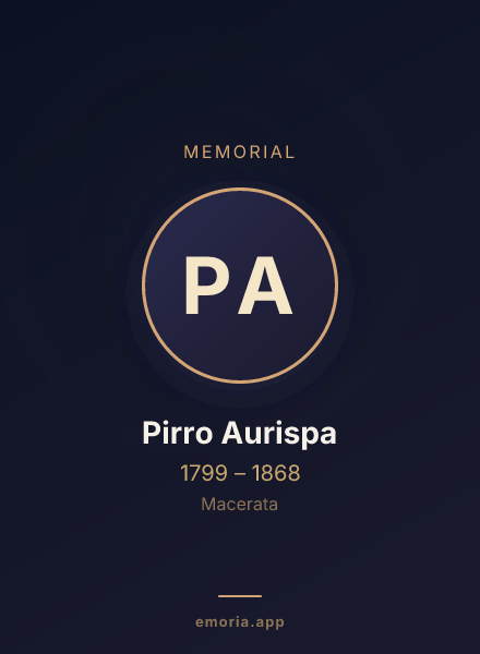 Memorial portrait of Pirro Aurispa