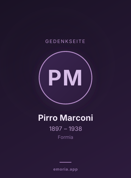 Gedenkportrait von Pirro Marconi