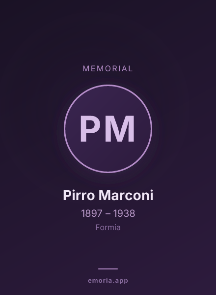 Memorial portrait of Pirro Marconi