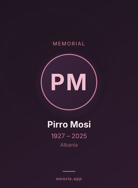 Memorial portrait of Pirro Mosi