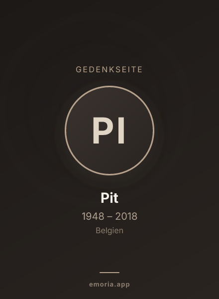 Gedenkportrait von Pit
