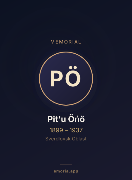 Memorial portrait of Pit’u Öńö
