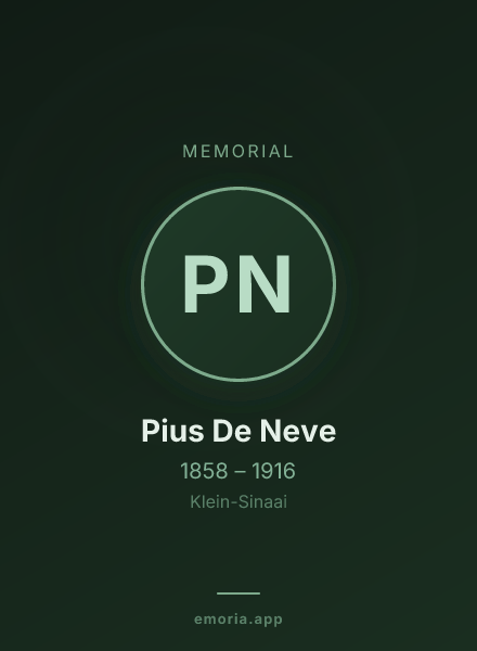 Memorial portrait of Pius De Neve
