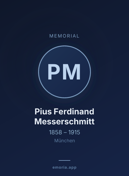 Memorial portrait of Pius Ferdinand Messerschmitt