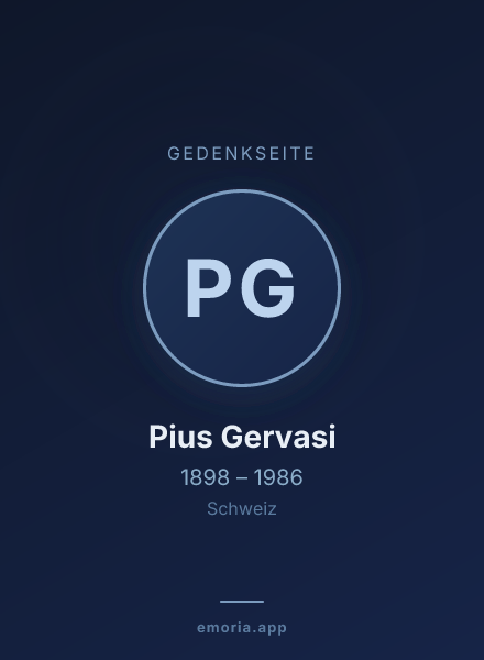 Gedenkportrait von Pius Gervasi