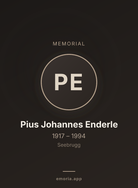 Memorial portrait of Pius Johannes Enderle