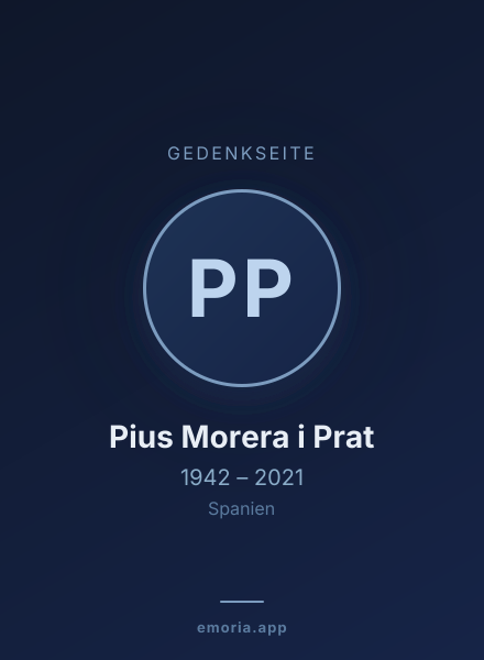 Gedenkportrait von Pius Morera i Prat