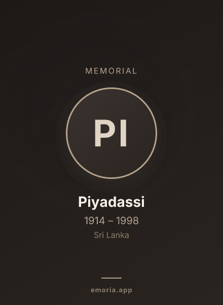 Memorial portrait of Piyadassi