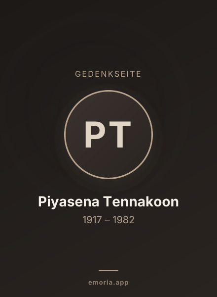 Gedenkportrait von Piyasena Tennakoon
