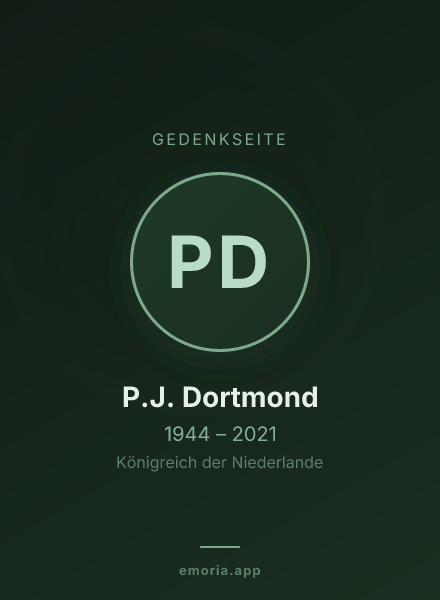 Gedenkportrait von P.J. Dortmond