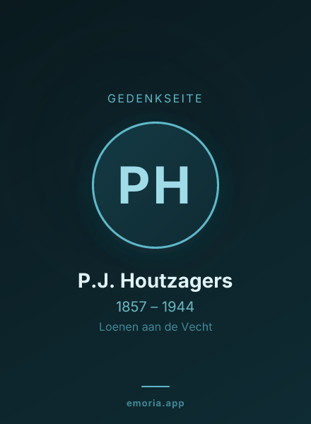 Gedenkportrait von P.J. Houtzagers