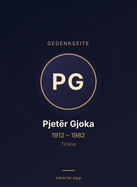 Gedenkportrait von Pjetër Gjoka