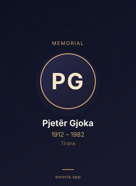 Memorial portrait of Pjetër Gjoka