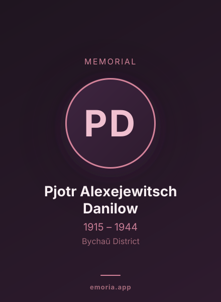 Memorial portrait of Pjotr Alexejewitsch Danilow