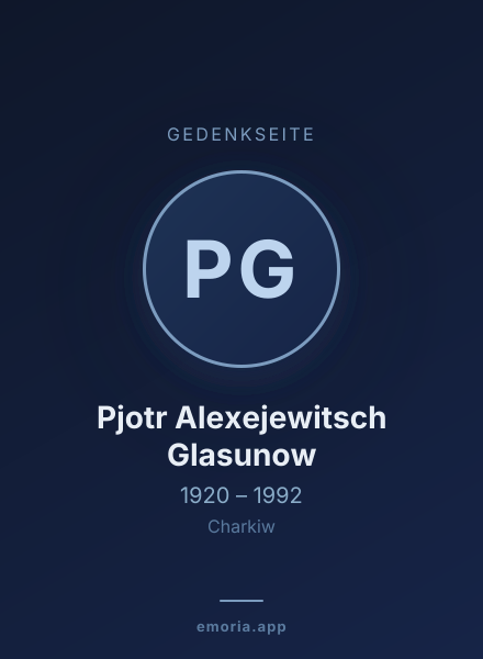 Gedenkportrait von Pjotr Alexejewitsch Glasunow