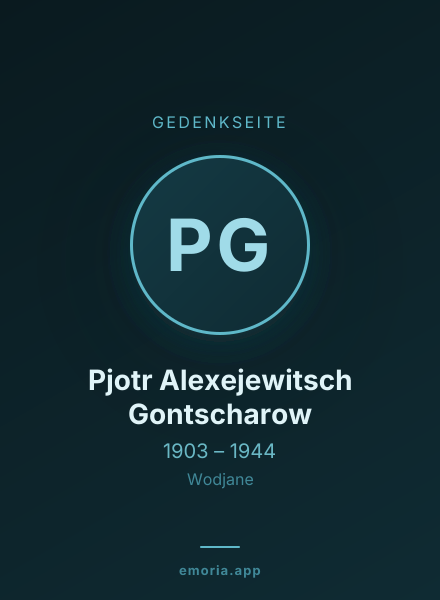 Gedenkportrait von Pjotr Alexejewitsch Gontscharow