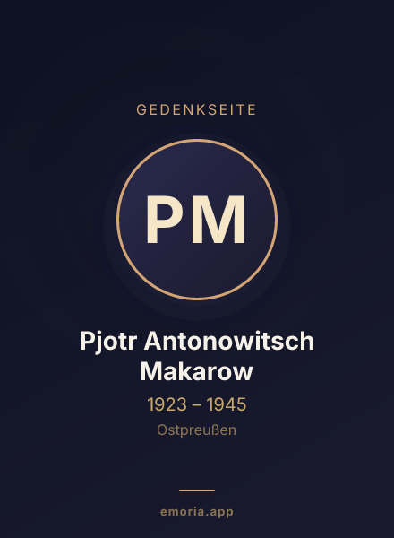 Gedenkportrait von Pjotr Antonowitsch Makarow