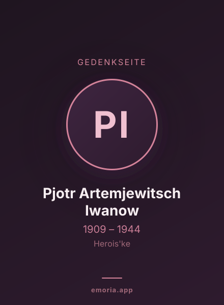 Gedenkportrait von Pjotr Artemjewitsch Iwanow