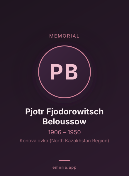 Memorial portrait of Pjotr Fjodorowitsch Beloussow