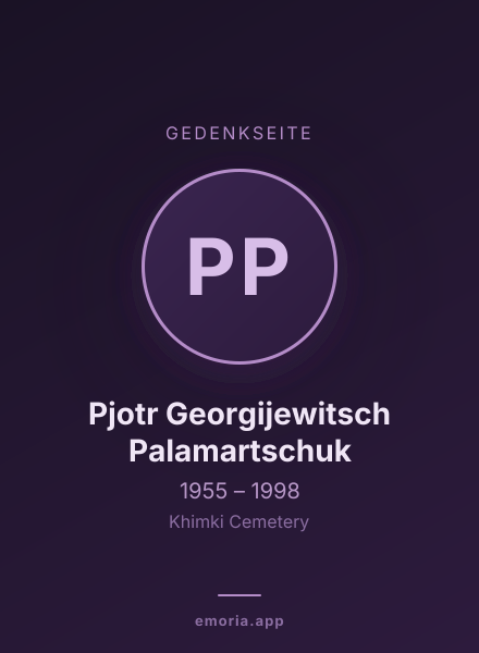 Gedenkportrait von Pjotr Georgijewitsch Palamartschuk