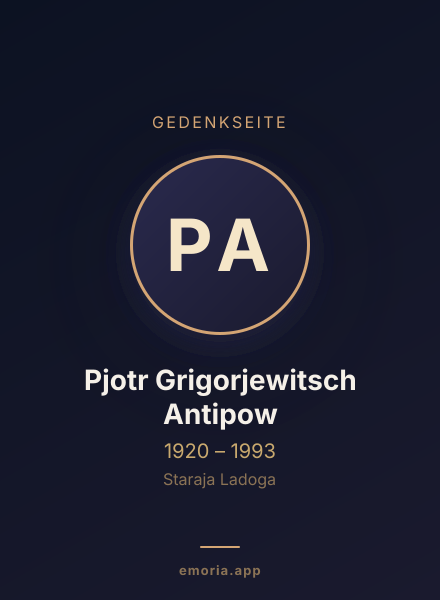 Gedenkportrait von Pjotr Grigorjewitsch Antipow
