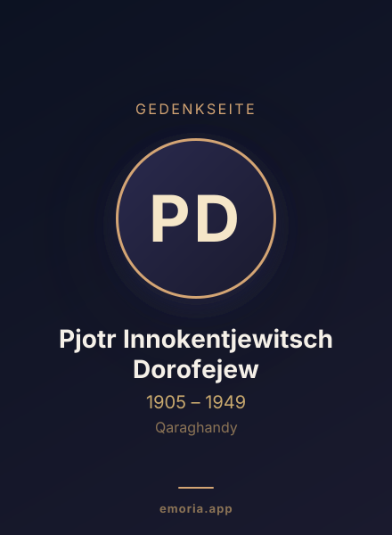 Gedenkportrait von Pjotr Innokentjewitsch Dorofejew