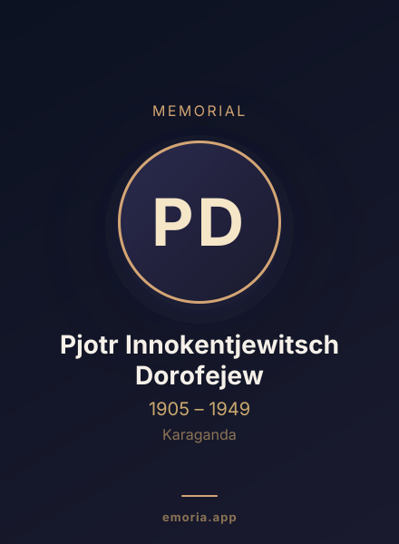 Memorial portrait of Pjotr Innokentjewitsch Dorofejew