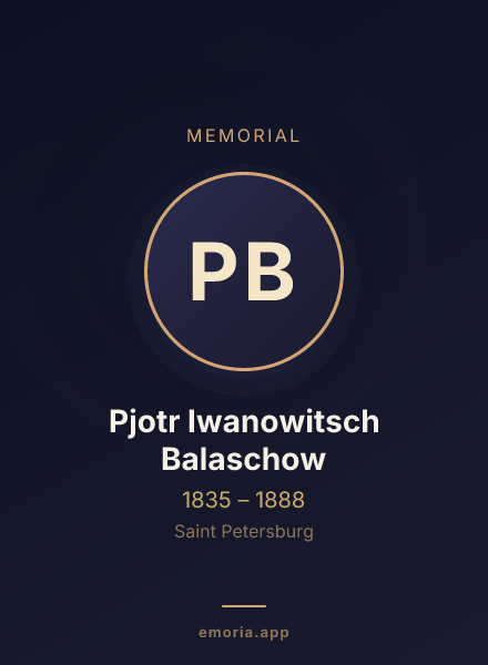 Memorial portrait of Pjotr Iwanowitsch Balaschow