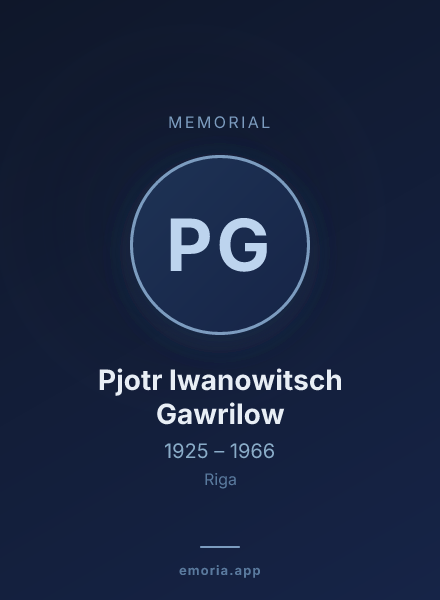 Memorial portrait of Pjotr Iwanowitsch Gawrilow