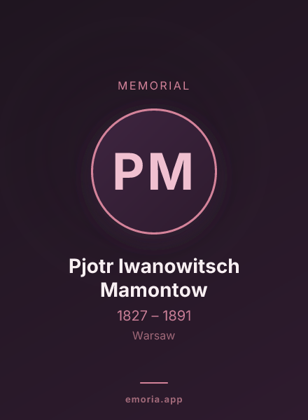 Memorial portrait of Pjotr Iwanowitsch Mamontow